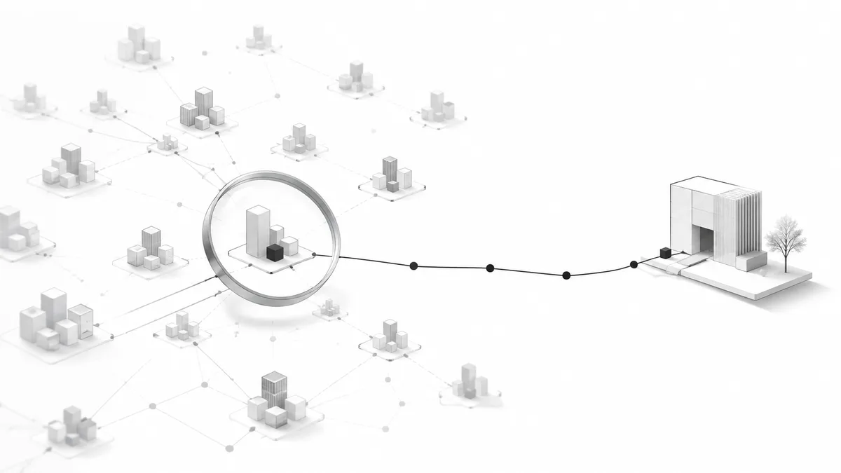 B2B менеджер изучает контекст компании перед первым контактом